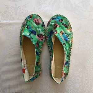 Havaianas Espadrille Kelly Green Rare Mind Craft Collaboration Girls Size 12